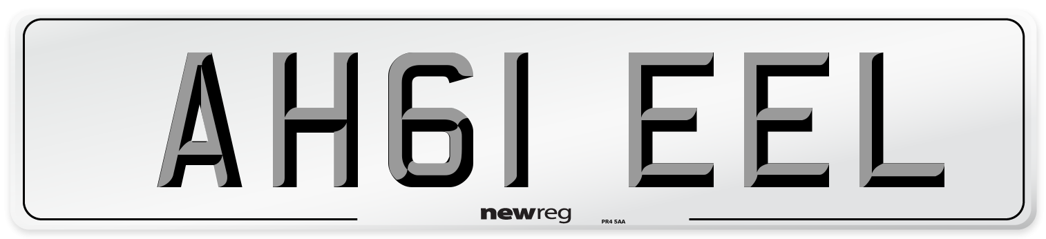 AH61 EEL Number Plate from New Reg